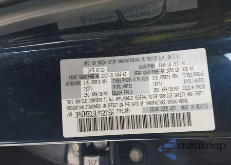 2020 Mazda Cx-30 Select Package from USA, damaged, VIN 3MVDMBCL9LM120158